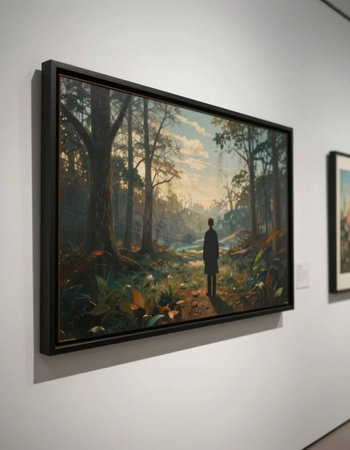 Exhibition of paintings at the National Museum of Art in Bangkok.