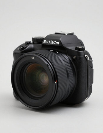 london, england, 05/05/2018 A new Canon EOS 5D Mark IV with a black lens on a grey background.