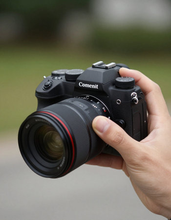 Canon EOS 10D Mark IV in hand.