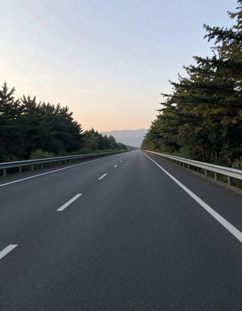 Highway in the morning, South Korea, Daejeon
