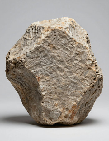 Rock Stone on a White Background - 3D Rendered Illustration