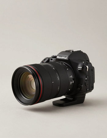 DSLR camera isolated on white background. 3d render illustration.