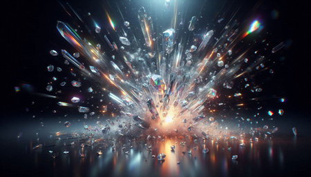 abstract explosion background, 3d rendering, computer digital illustration.