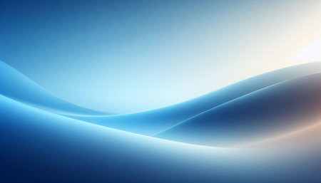 abstract blue background with copy space and some smooth lines in it