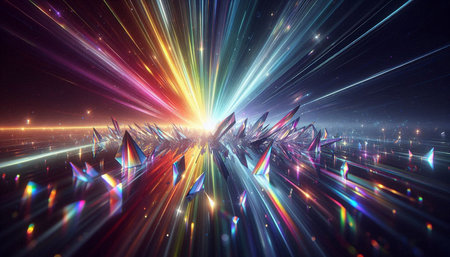 3d rendering of abstract geometric composition,digital artwork for creative graphic design.の写真素材