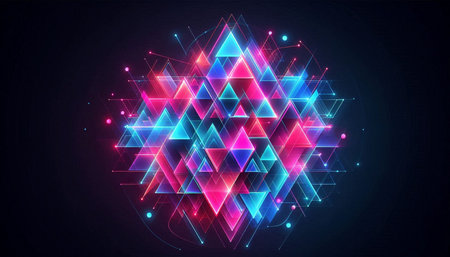 Abstract polygonal background. Vector illustration. Futuristic technology style.