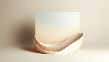Sheet of paper with a curved corner on a white background.