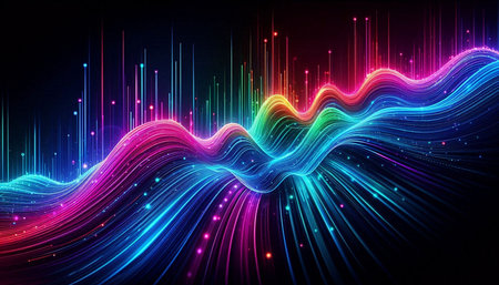 Abstract background with dynamic waves. Vector Illustration. Eps 10.
