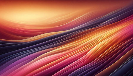 abstract background with smooth lines in orange and purple colors for design