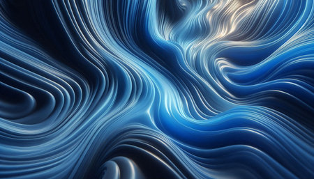 abstract blue background with smooth lines and waves, computer generated images