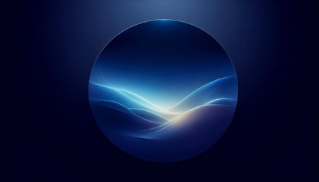 Abstract blue background with a circle and space for your text, illustration