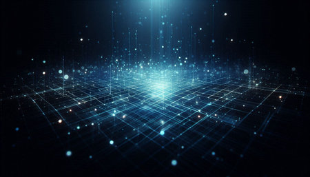Digital technology abstract background, 3D rendering. Computer digital drawing.