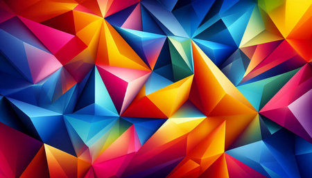 abstract background consisting of colored triangles, vector eps10 illustration