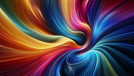 abstract colorful background with smooth lines in it, computer generated images