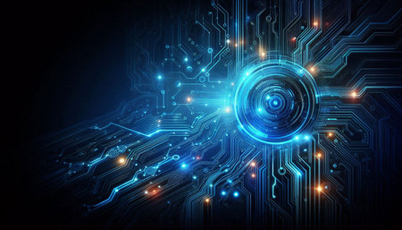 Circuit board background. Technology concept. 3d rendering toned image