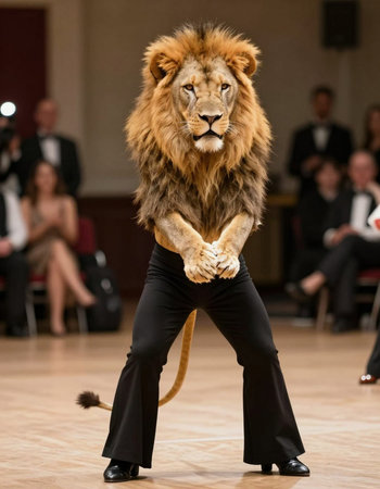 Lion on Russian Open Championshipの写真素材