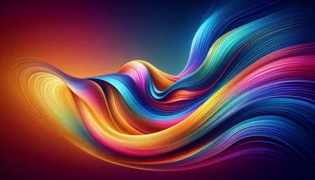 abstract colorful background with smooth lines and waves, vector illustration.