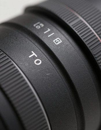 Close-up of a camera lens. Shallow DOF.の写真素材