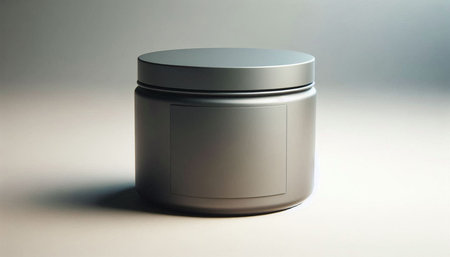 Cosmetic cream jar on a white background. 3d rendering.