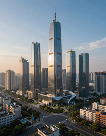 Shanghai Lujiazui Finance and Trade Zone of the modern city