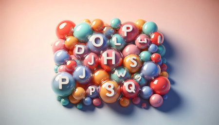 3d rendering of a pile of colorful balls with the word POPP.