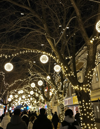 Christmas market in Zagreb, Croatia. Zagreb is the capital and largest city of Croatia.