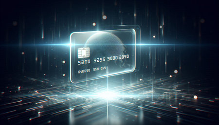 Futuristic interface with binary code. Technology concept. 3D Rendering