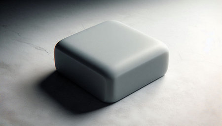 Ceramic block on a white background. 3d render.の写真素材