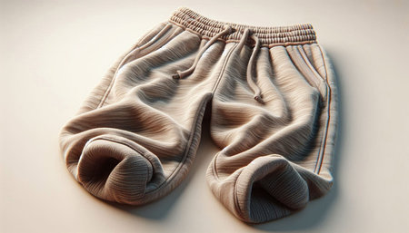 Children's pants on a white background. Close-up view.