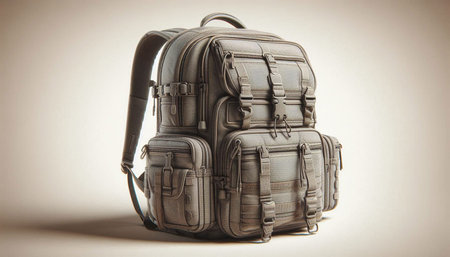 Backpack isolated on white background with clipping path. Studio shot.
