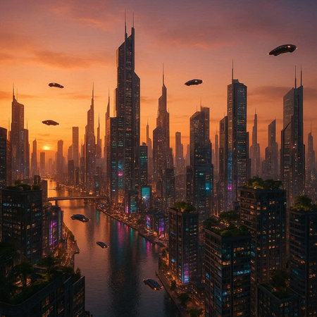 Aerial view of modern skyscrapers in Shanghai, China.