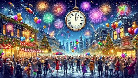 Crowd of people at the Christmas market in London.