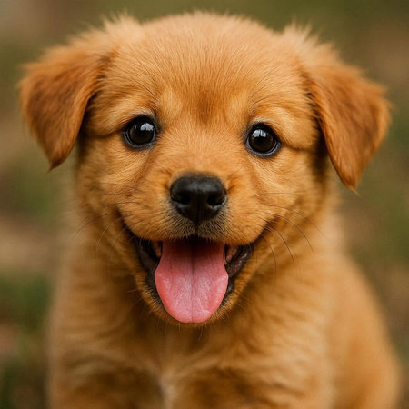 Portrait of a cute purebred puppy.