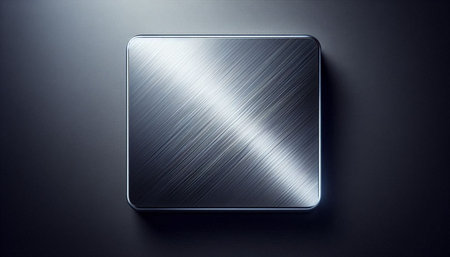 Metal plate on a dark background. 3d rendering, 3d illustration.