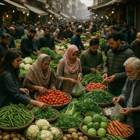 Vegetable market in Mecca, Saudi Arabia