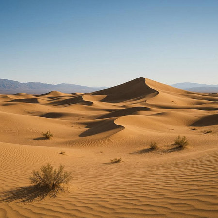 Desert sand dunes in Death Valley National Park, California, USA