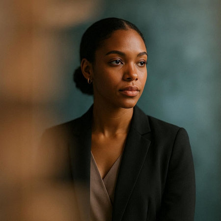 Portrait of a beautiful african american woman in business suit