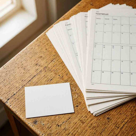Blank business card on the table. Place for your text.
