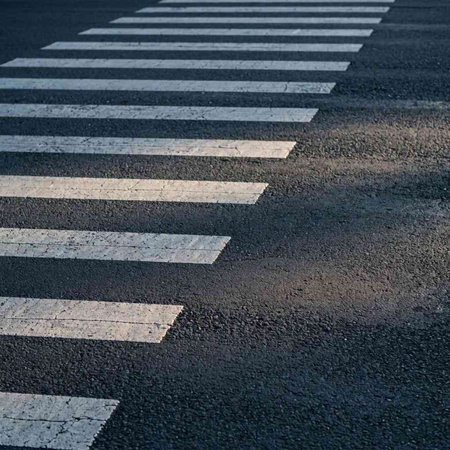 crosswalk on the street, zebra crossing on the road.