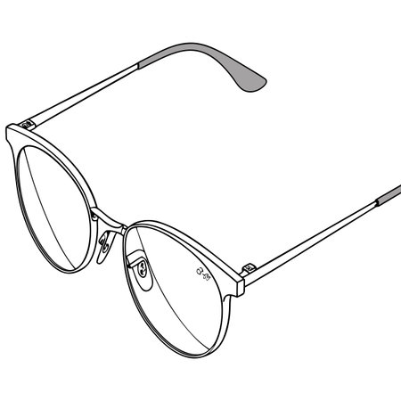 Sunglasses on a white background. Hand-drawn illustration.のイラスト素材