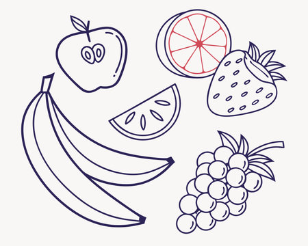 Fruits design over white background, vector illustration. Vector illustration.のイラスト素材