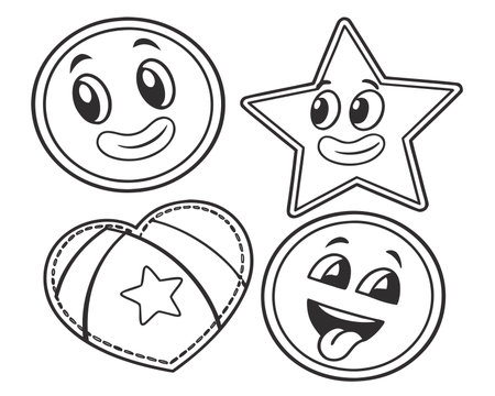 Emoticon set. Emoticon set. Vector illustration.のイラスト素材