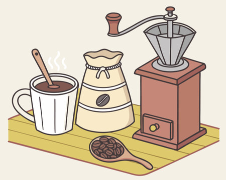 Coffee concept with icons design, vector illustration 10 eps graphic.のイラスト素材