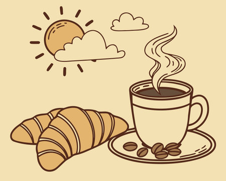 Coffee time design, vector illustration eps 10 graphic.のイラスト素材