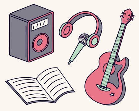 Music design over beige background, vector illustration eps 10.のイラスト素材