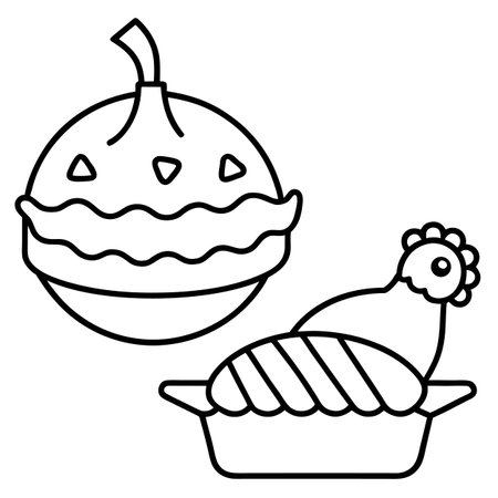 Thanksgiving cake icon. Outline thanksgiving cake vector icon for web design isolated on white backgroundのイラスト素材
