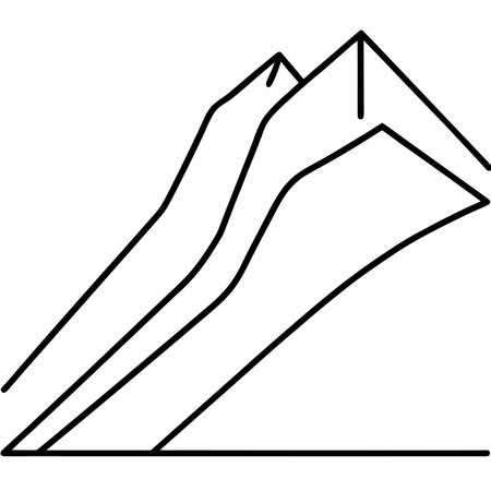 Mountain icon isolated on white background. Vector illustration. Eps 10.のイラスト素材