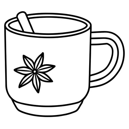 Cup of tea icon. Outline illustration of cup of tea vector icon for webのイラスト素材