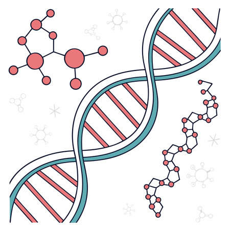 DNA molecule. Vector illustration. Can be used as a background.のイラスト素材