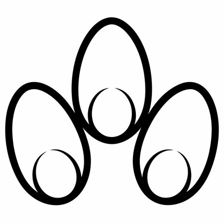 Easter eggs icon. Simple illustration of easter eggs vector icon for webのイラスト素材